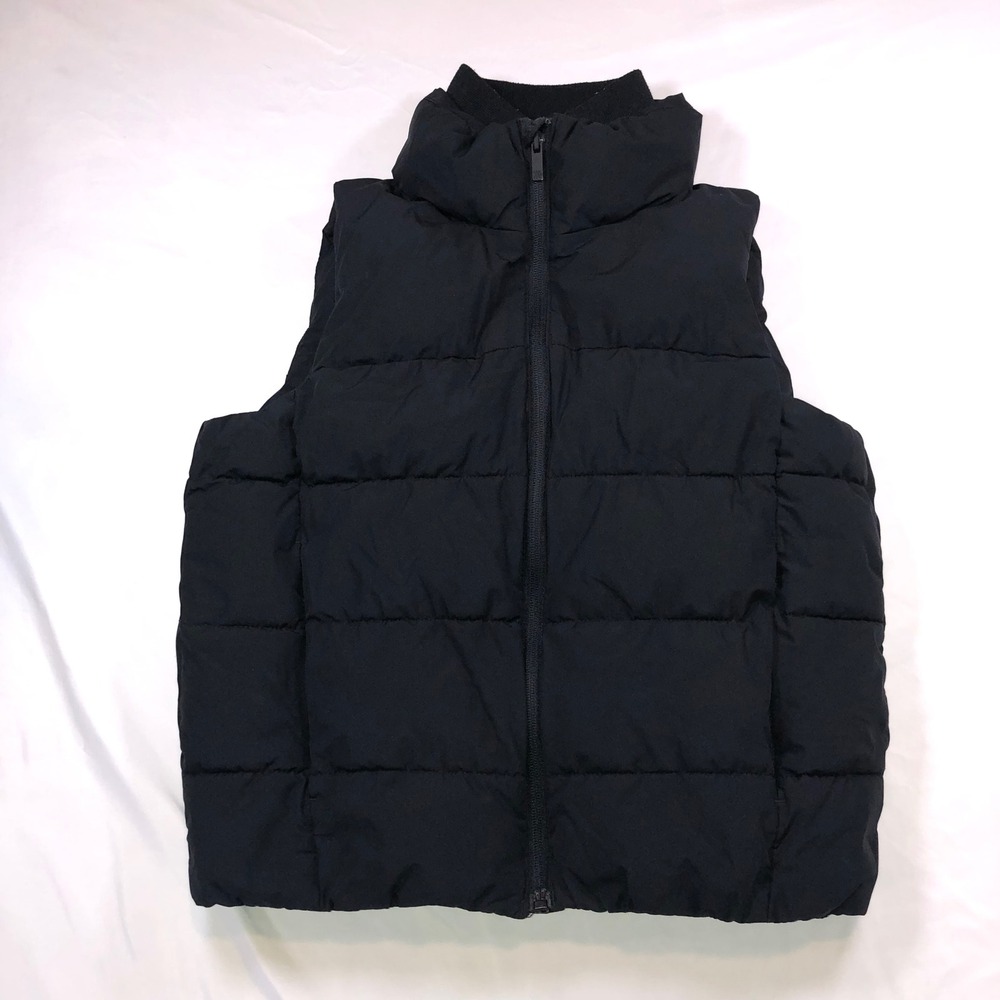 All In Motion Boys Puffer Vest Black Quilted Full Zip Size L 10/12 VN1985253
